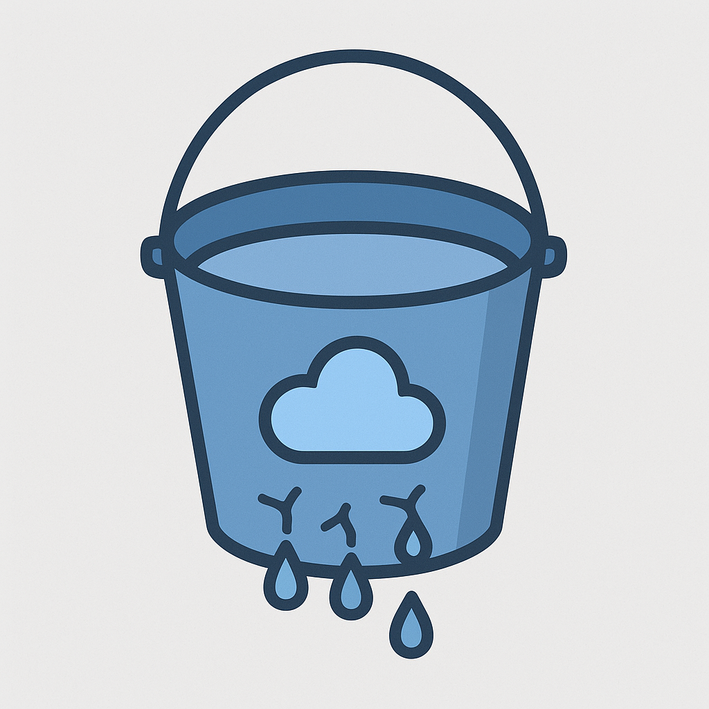 Bucket Leak Graphic